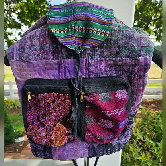BOHO HIPPIE BACKPACK BAG HANDMADE - Picture 1 of 12